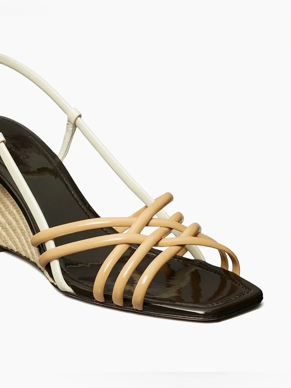 [New] Tory Burch multi strap 75mm wedge sandals US 7